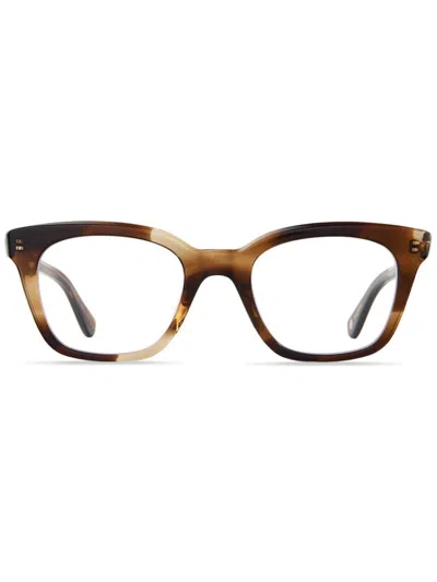 Garrett Leight El Rey Khaki Tortoise In Brown