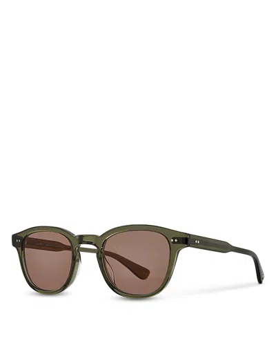 Garrett Leight Evan Sun Round Sunglasses, 46mm In Green