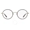 Garrett Leight Fonda Demo Round Unisex Eyeglasses 3060 Bbt-bs-bk 49