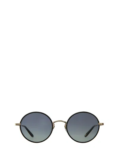 Garrett Leight Fonda Sun Black - Gold Sunglasses In Silver-black