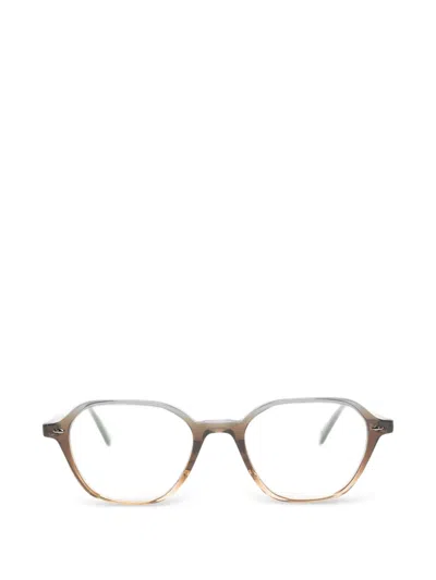 Garrett Leight Galloway Geometric-frame Glasses In Brown