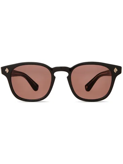 Garrett Leight 几何形镜框太阳眼镜 In Black