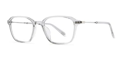 Garrett Leight Gideon C Qsv-plt Men's Glasses Clear Size 49 - Free Lenses - Blue Light Block Available In Gray