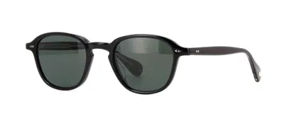 Pre-owned Garrett Leight Gilbert Sun Black/pure Blue Smoke (bk/pbs) Sunglasses
