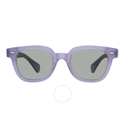Garrett Leight Glco X Josh Peskowitz Sun Green Square Men's Sunglasses 2146 Mla/grn 47 In Purple