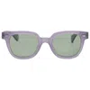 Garrett Leight Glco X Josh Peskowitz Sun Green Square Men's Sunglasses 2146 Mla/grn 47 In Purple