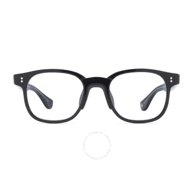 Garrett Leight Glco X Mitchell & Ness Rambis Demo Square Men's Eyeglasses E0148 Bk 47 In Brown