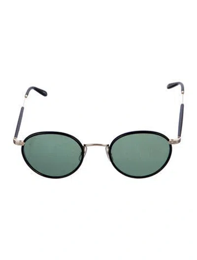 Pre-owned Garrett Leight Grant Round Sunglasses In Gold