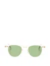 Garrett Leight 햄튼 라운드 프레임 선글라스 In Green