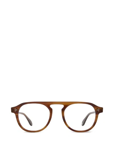 Garrett Leight Harding Ii Pilot-frame Glasses In Brown