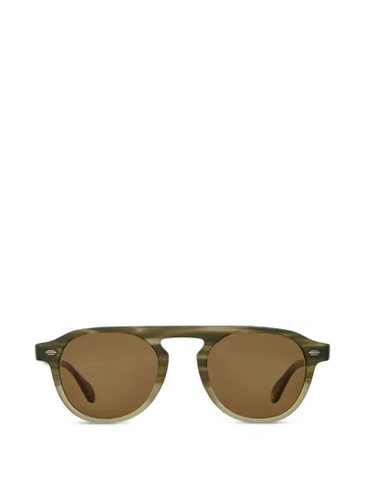 Garrett Leight Harding Sun Round-frame Sunglasses In Green