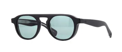 Pre-owned Garrett Leight Harding X Matte Black/valley View Green (mbk/vvg) Sunglasses