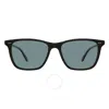 Garrett Leight Hayes Sun Pure Blue Smoke Polarized Square Sunglasses 2141 Bk/pbs Plr 52
