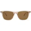 Garrett Leight Hayes Sun Pure Brown Polarized Square Sunglasses 2141 Bre/pbn Plr 52 In Neutral