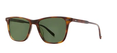Pre-owned Garrett Leight Hayes Sun Spotted Brown Shell/pure G15 Polarized Sunglasses