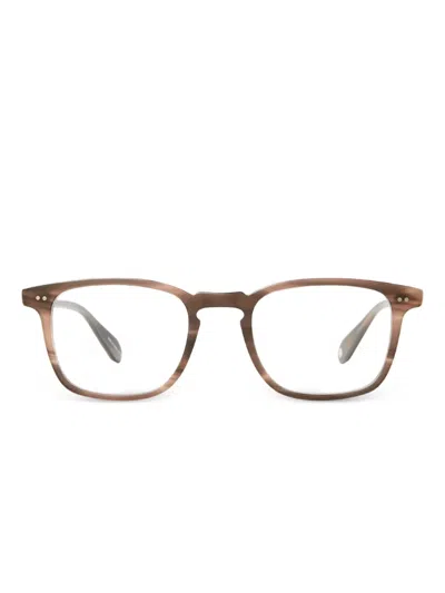 Garrett Leight Howland Rectangle Glasses In Brown