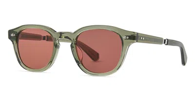 Garrett Leight James S Hun-plt/tahr Men's Sunglasses Green Size 46