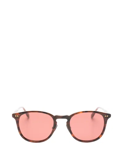 Garrett Leight Kinney J Round-frame Sunglasses In Brown