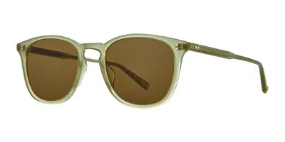 Garrett Leight Kinney Sun Sgl/sfpcof Men's Sunglasses Green Size 49 In Brown