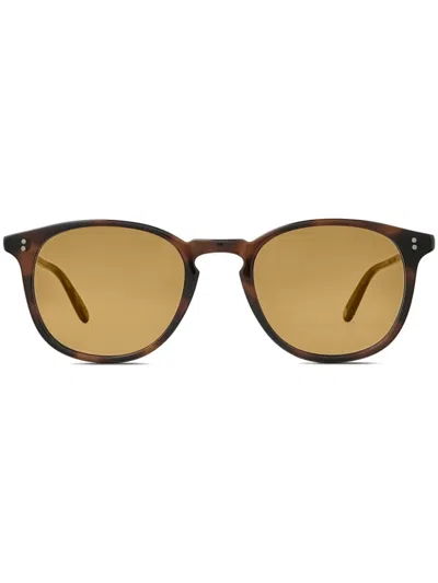Garrett Leight Kinney Sun Spotted Brown Shell Sunglasses