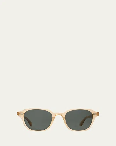 Garrett Leight Lachman Acetate Square Sunglasses In Orange
