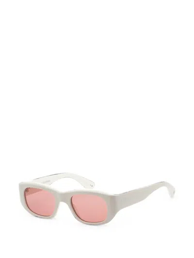 Garrett Leight 라구나 직사각 프레임 선글라스 In White