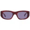 Garrett Leight Laguna Sun Blue Smoke Rectangular Sunglasses 2140 Vinbrt/bs 50 In Red