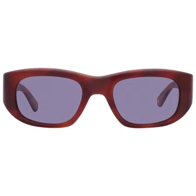 Garrett Leight Laguna Sun Blue Smoke Rectangular Sunglasses 2140 Vinbrt/bs 50 In Red