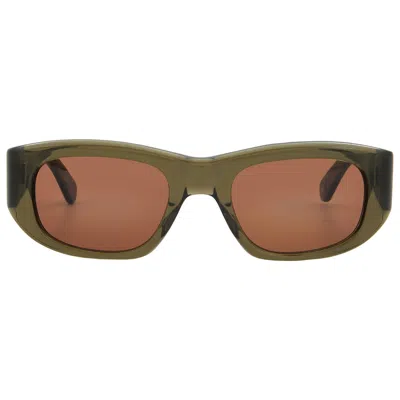Garrett Leight Laguna Sun Oak Rectangular Sunglasses 2140 Wil/o 50 In Green