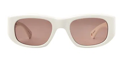 GARRETT LEIGHT LAGUNA SUN TEESPI/BOR MEN'S SUNGLASSES WHITE SIZE 50