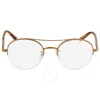 Garrett Leight Manchester Demo Round Unisex Eyeglasses 3037 Bg-fet 48