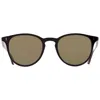 Garrett Leight Manzanita Sun Green Oval Sunglasses 2151 Bk/grn 50 In Animal Print