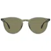 Garrett Leight Manzanita Sun Green Oval Sunglasses 2151 Jun/grn 50 In Green