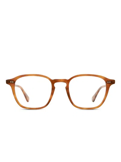 Garrett Leight Markus Brille Mit Eckigem Gestell In Brown