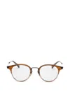 Garrett Leight 마몽 콤보 C 라운드 프레임 안경 In Brown