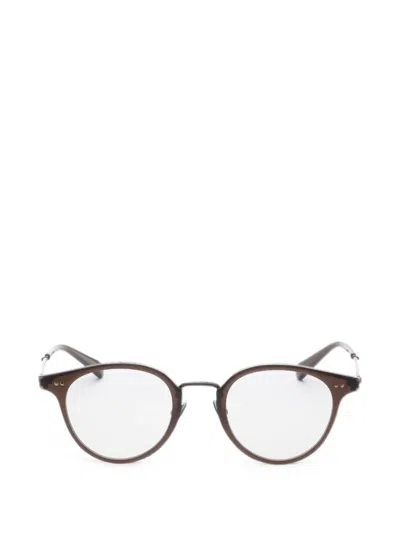 Garrett Leight 마몽 라운드 프레임 안경 In Brown