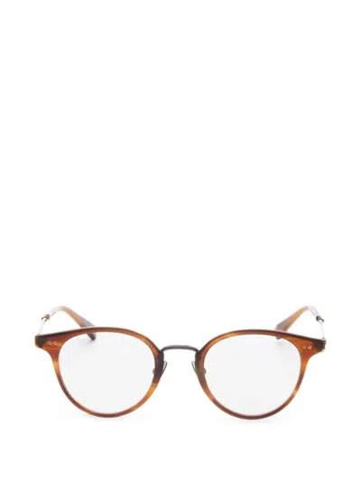 Garrett Leight 마몽 라운드 프레임 안경 In Yellow