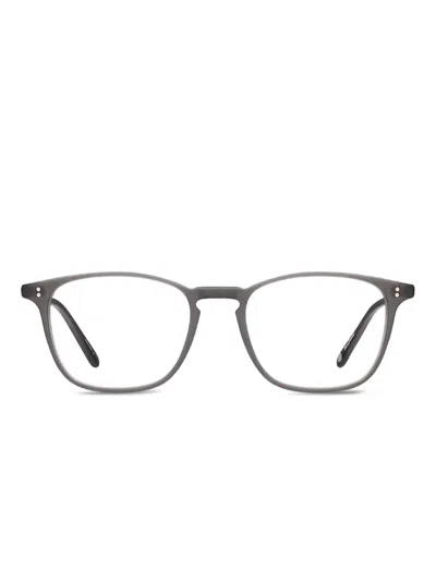 Garrett Leight Matte Rectangle Glasses In Gray