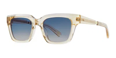 Garrett Leight Maven S Chand-wg/sflapg Men's Sunglasses Yellow Size 52 In Gold