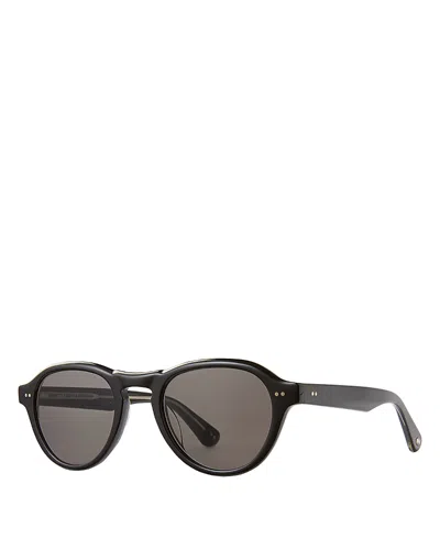 Garrett Leight Mcnally Round Sunglasses, 48mm In Black
