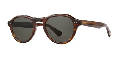 Garrett Leight Mcnally Sun Brt/g15 Men's Sunglasses Tortoiseshell Size 48 In Brown
