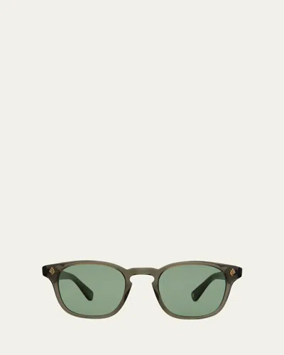 Garrett Leight Men's Ace Acetate Square Sunglasses In Pattern
