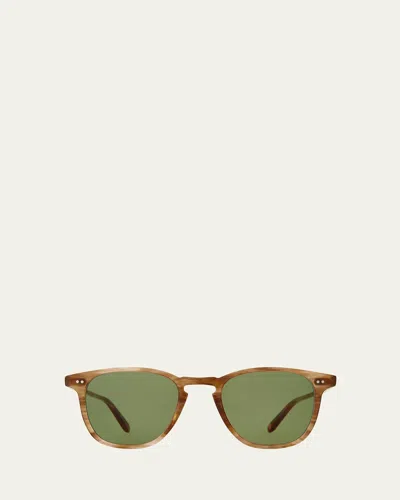 Garrett Leight Men's Brooks Sun Square Sunglasses In Pacific Teak