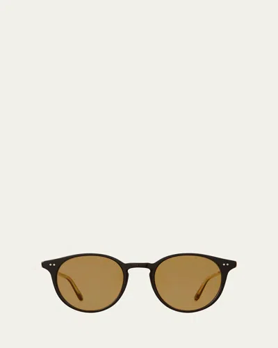 Garrett Leight Men's Clune Sun Round Sunglasses In Black