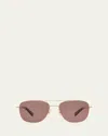 Garrett Leight Men's El Capitan Aviator Sunglasses In G-agt
