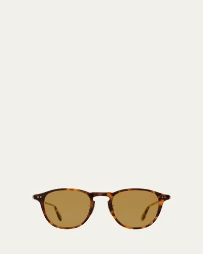 Garrett Leight Men's Hampton J Sun Round Sunglasses In Autumn Tortoise