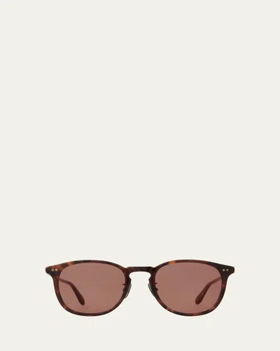 Garrett Leight Men's Kinney J Sun Square Sunglasses In Sienne Tortoise