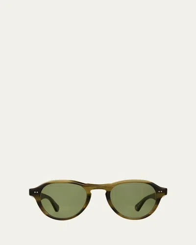 Garrett Leight Men's Mcnally Sun Acetate Aviator Sunglasses In Red
