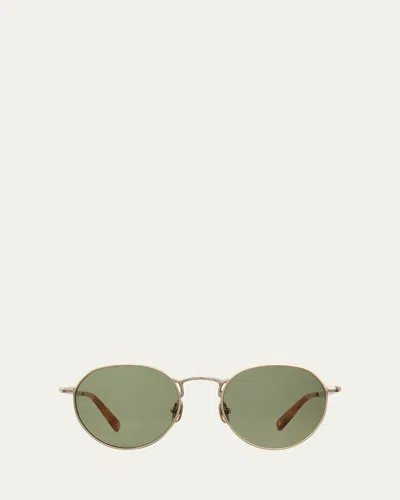 Garrett Leight Men's Ocampo Metal Round Sunglasses With Side Shields In Pink