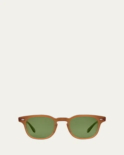 Garrett Leight Men's Sherwood Sun Acetate Square Sunglasses In Pink